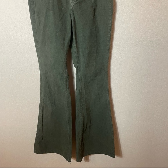 We The Free People Jayde Cord High Rise Huntress Green Corduroy Pants Sz 31 NWT - Picture 4 of 10